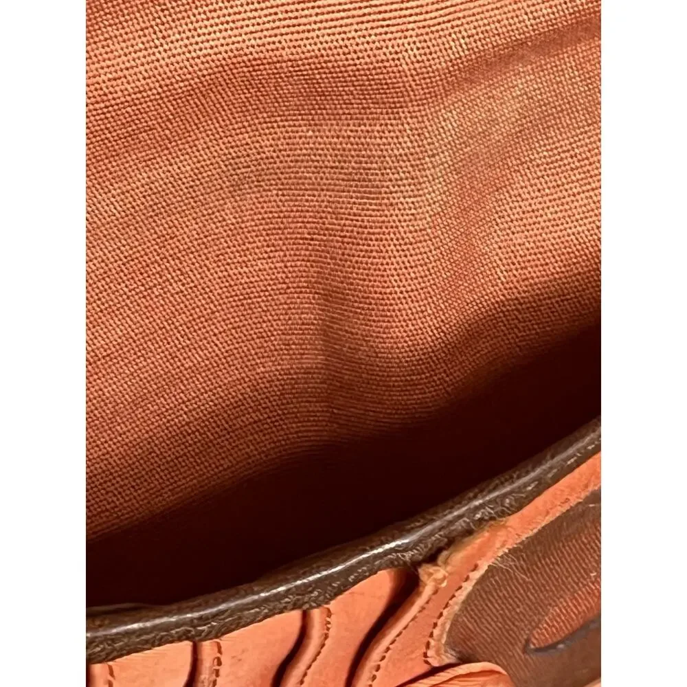 Hobo‎ Brown Leather Large Wallet Pockets Magnetic Closure Patina No Strap